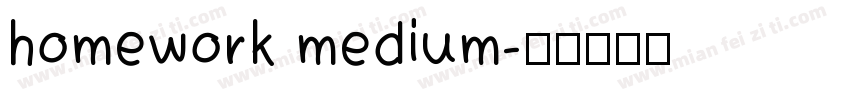 homework medium字体转换